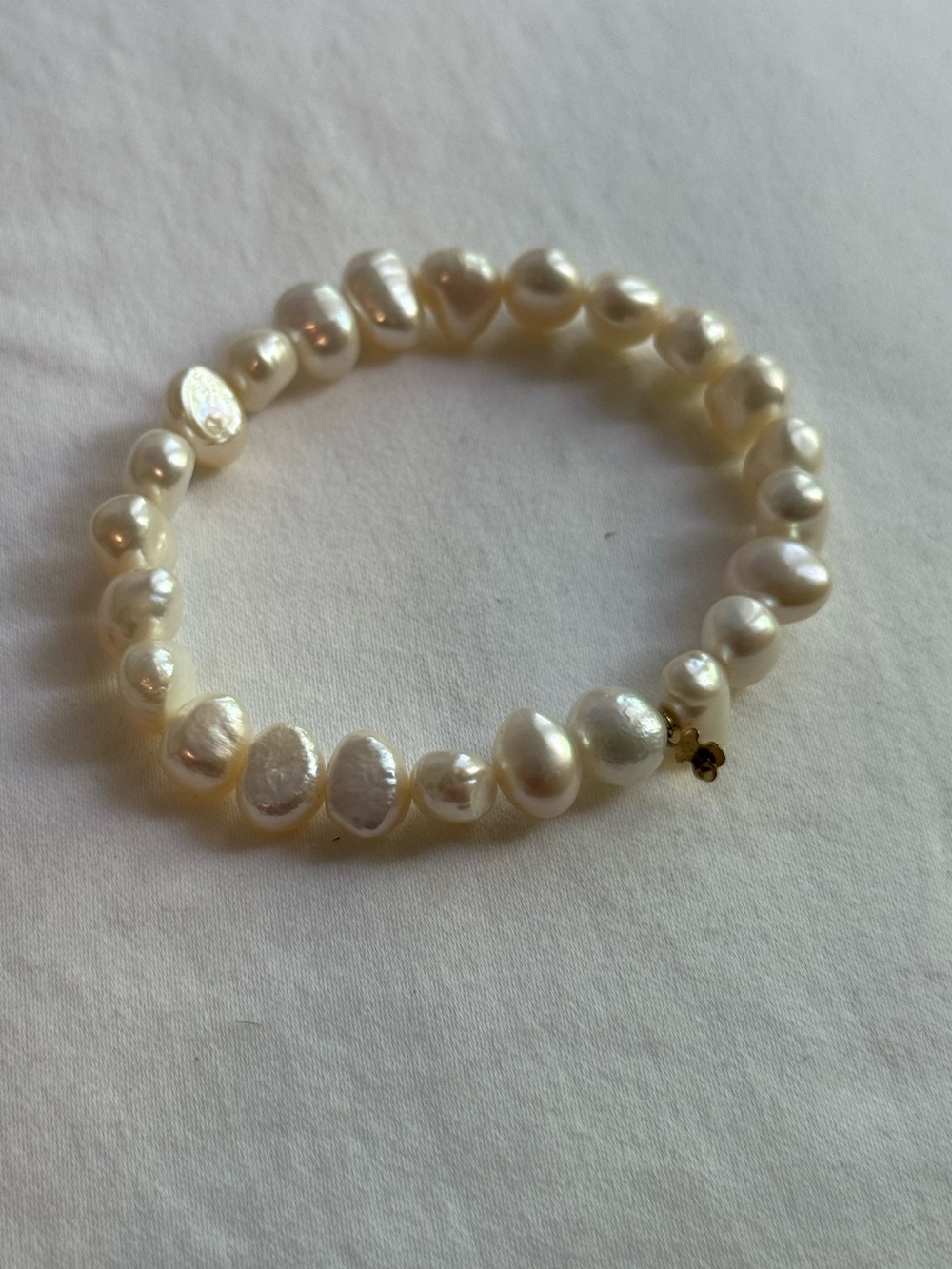 Elastic Bracelet with cultured pearls and 18K gold vermeil TOUS Basics